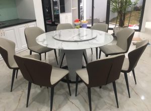 Ưu nhược điểm của bàn ăn mặt đá tròn mâm xoay 2
