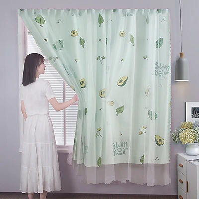 Rèm cửa dán 2 lớp Marytexco ren mỏng