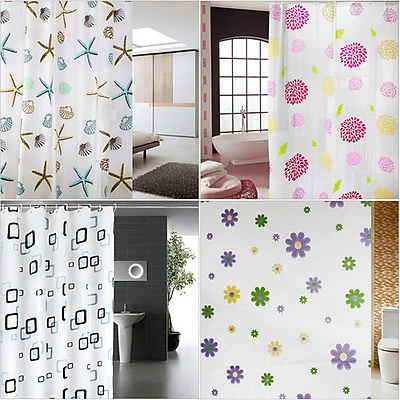 Rèm cửa phòng tắm 180 x 200 cm (vải trượt nước)
